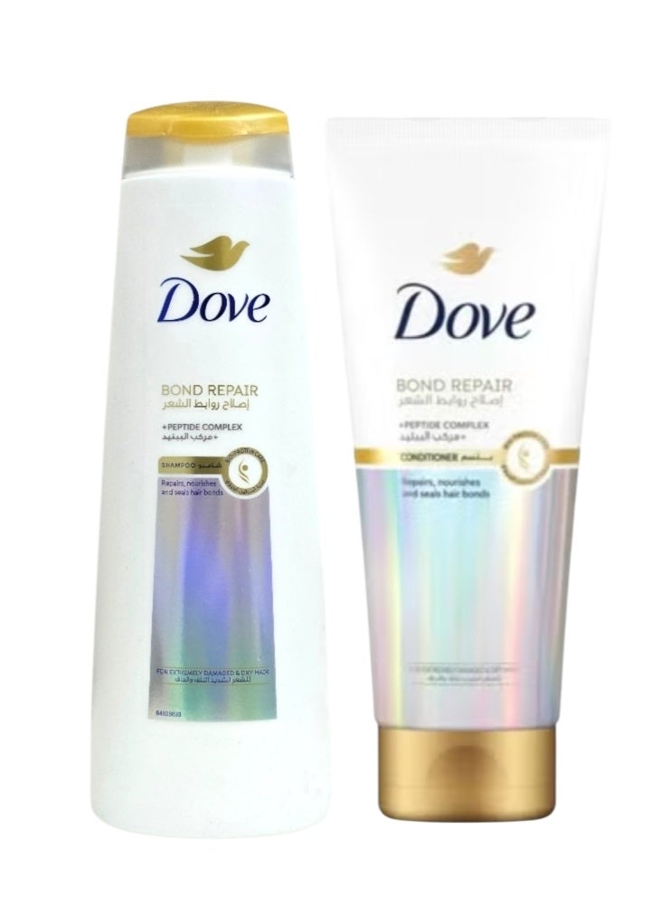 دوف مجموعة من قطعتين (بلسم إصلاح الروابط + مركب الببتيد - 180 مل وشامبو إصلاح الروابط + مركب الببتيد 350 مل) - Image 1